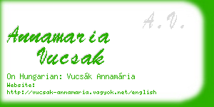 annamaria vucsak business card